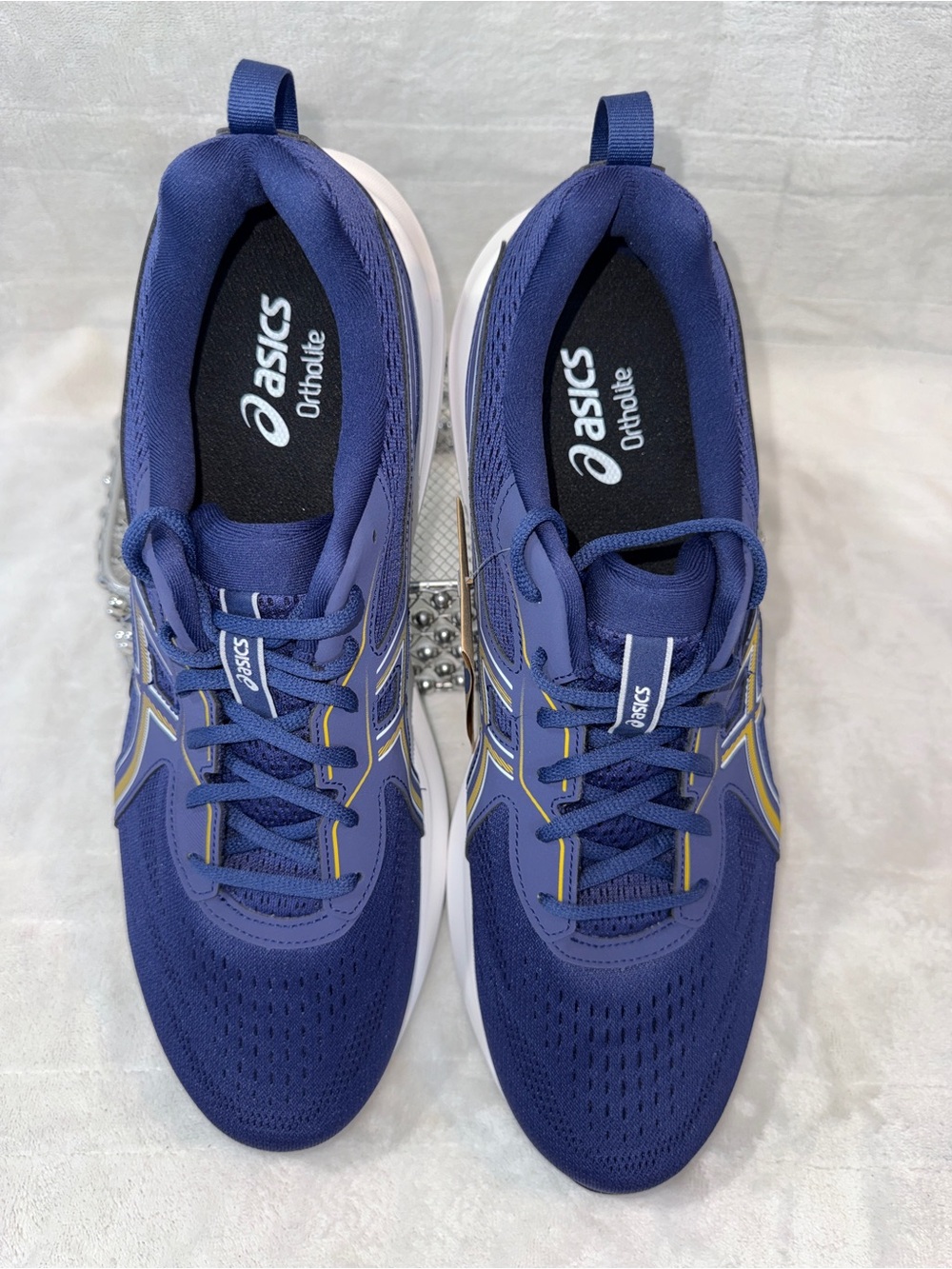 ASICS GEL-Contend 9 Indigo Blue Gold Running Shoes Men’s 14 Style: 1011B881 NWT